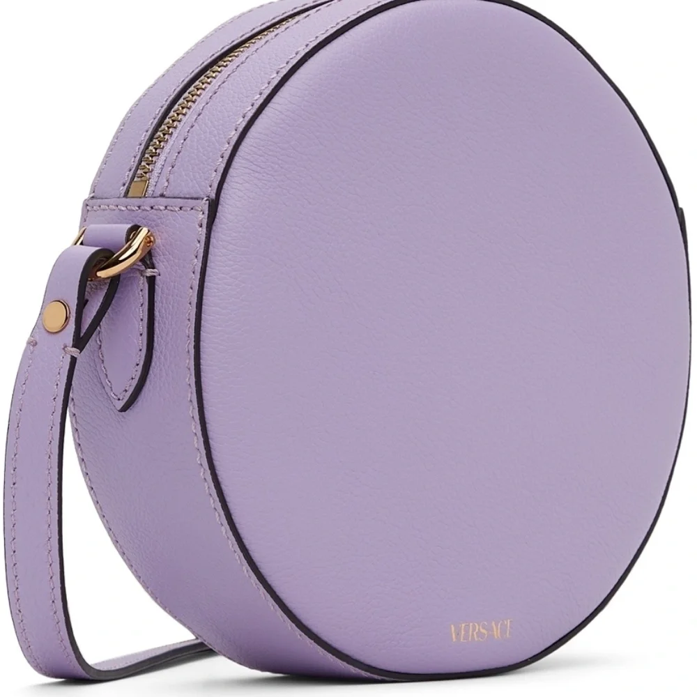 Versace Purple Medusa Round Shoulder Bag - Picture 2 of 10